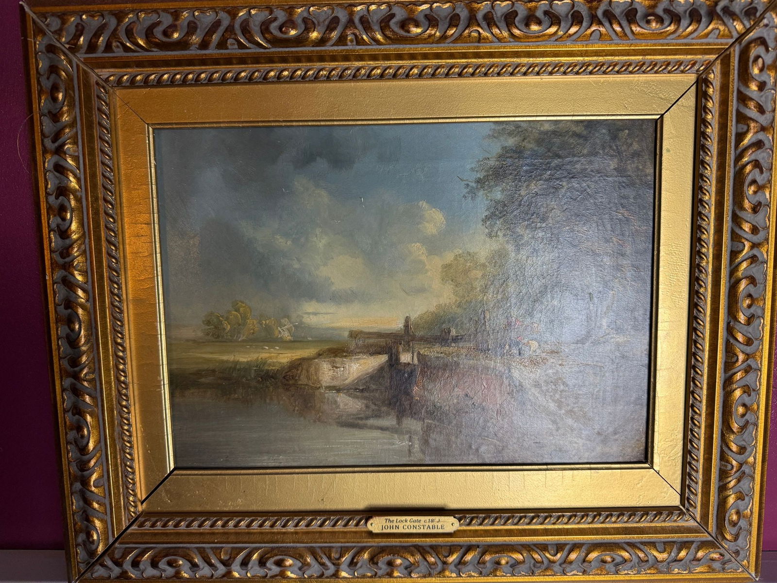 John Constable, (In the manner of) Original Oil Painting, Signed, Dated, - 3
