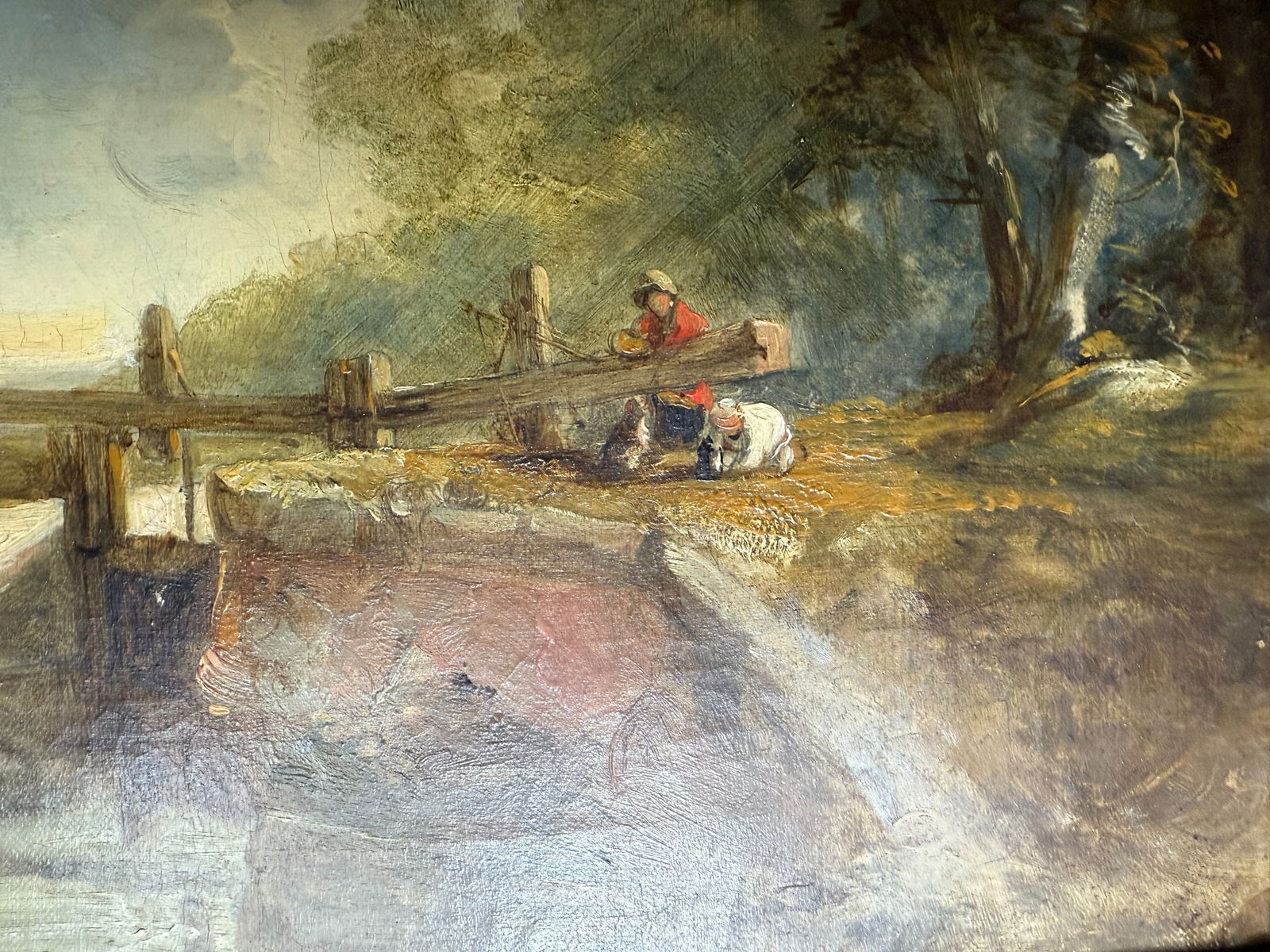 John Constable, (In the manner of) Original Oil Painting, Signed, Dated, - 7