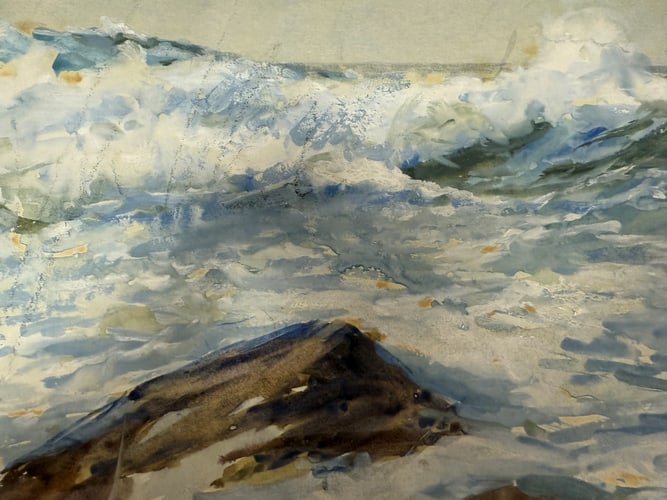 Winston Churchill, Original Oil Painting, Original, Drawing, Rare, Hand Signed, - 6