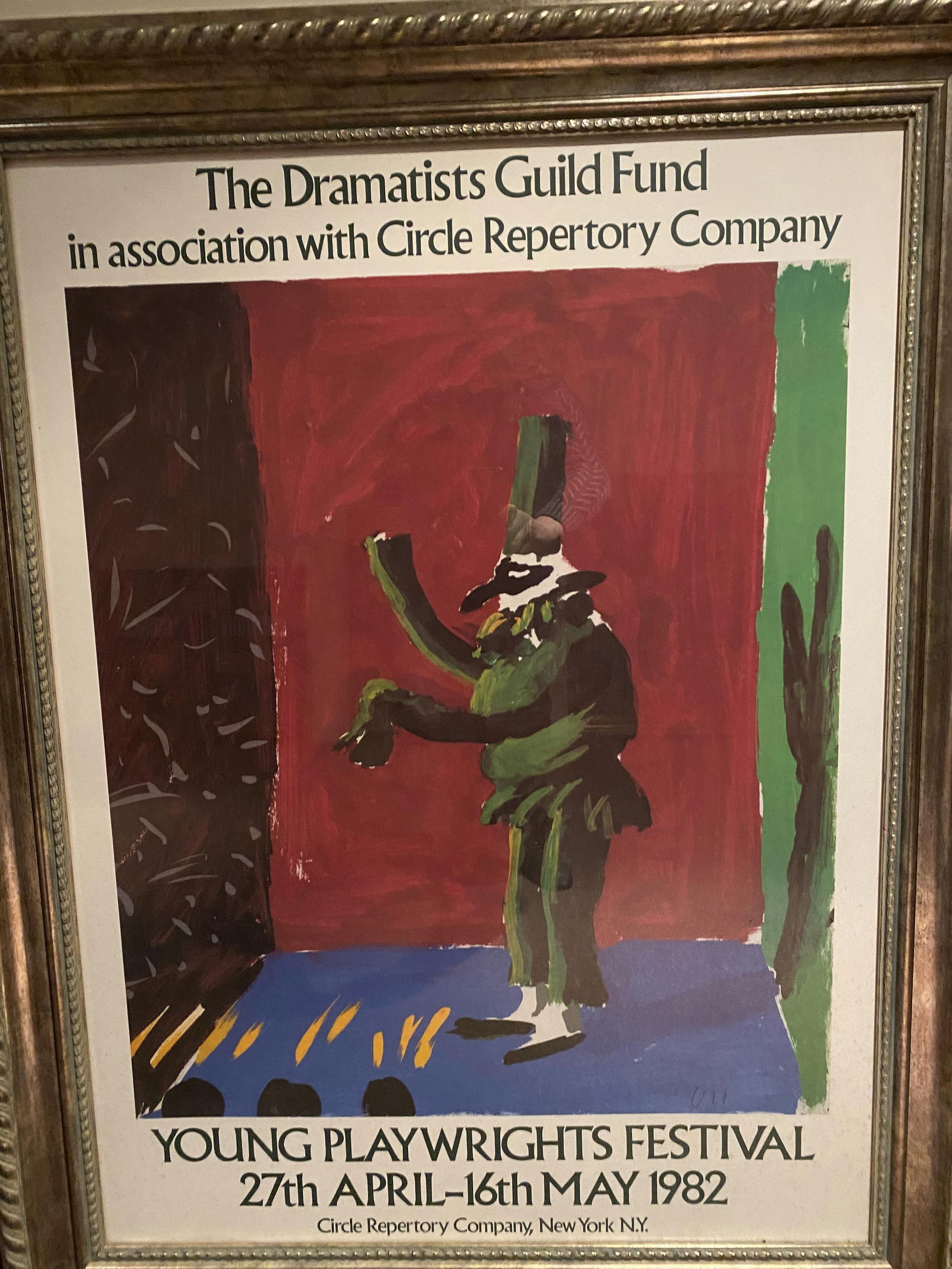 David Hockney, 1982 Original Poster, Young Playwrights Festival, - 2