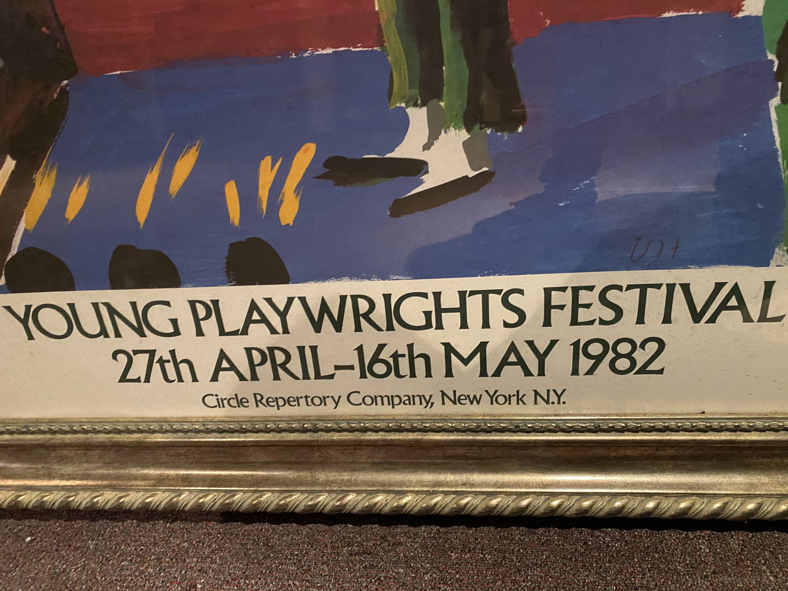 David Hockney, 1982 Original Poster, Young Playwrights Festival, - 3