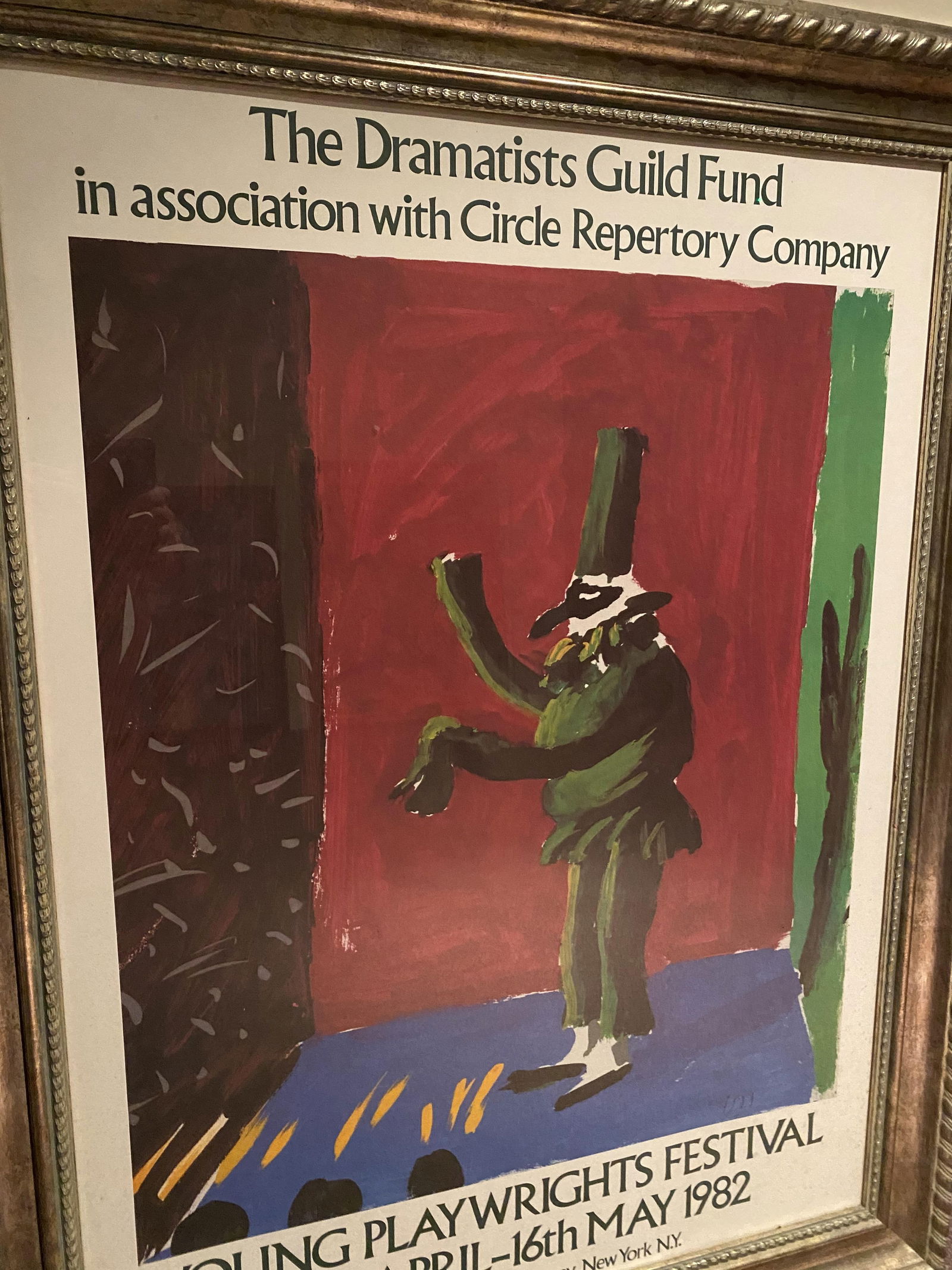 David Hockney, 1982 Original Poster, Young Playwrights Festival, - 6
