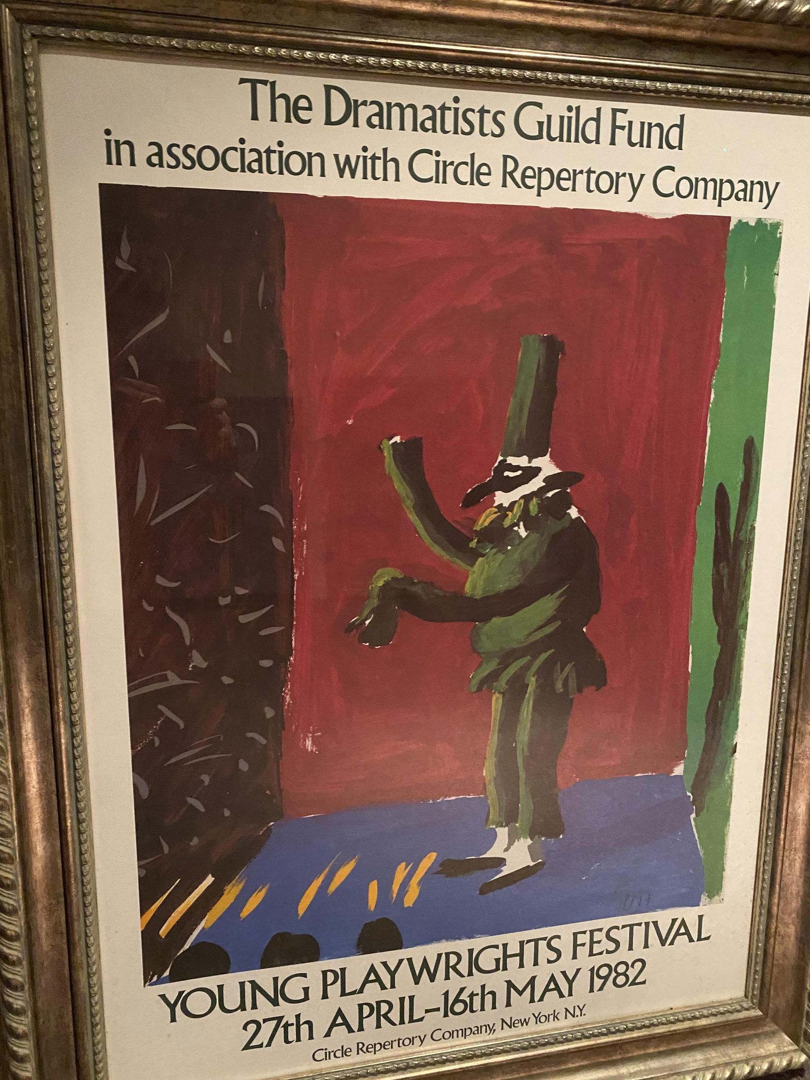 David Hockney, 1982 Original Poster, Young Playwrights Festival, - 7