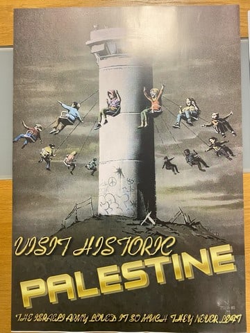 BANKSY- THE WALLED OFF HOTEL POSTER- VISIT HISTORIC PALESTINE- IN COLORS - 5