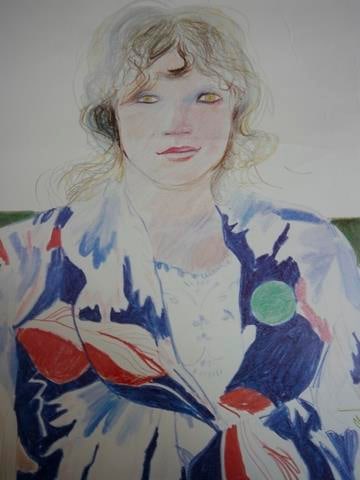 DAVID HOCKNEY RARE VTG 1980 DUMONT CALENDAR LITHOGRAPH PRINT POSTER """"CELIA"""" 1971 - 2