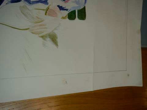 DAVID HOCKNEY RARE VTG 1980 DUMONT CALENDAR LITHOGRAPH PRINT POSTER """"CELIA"""" 1971 - 3