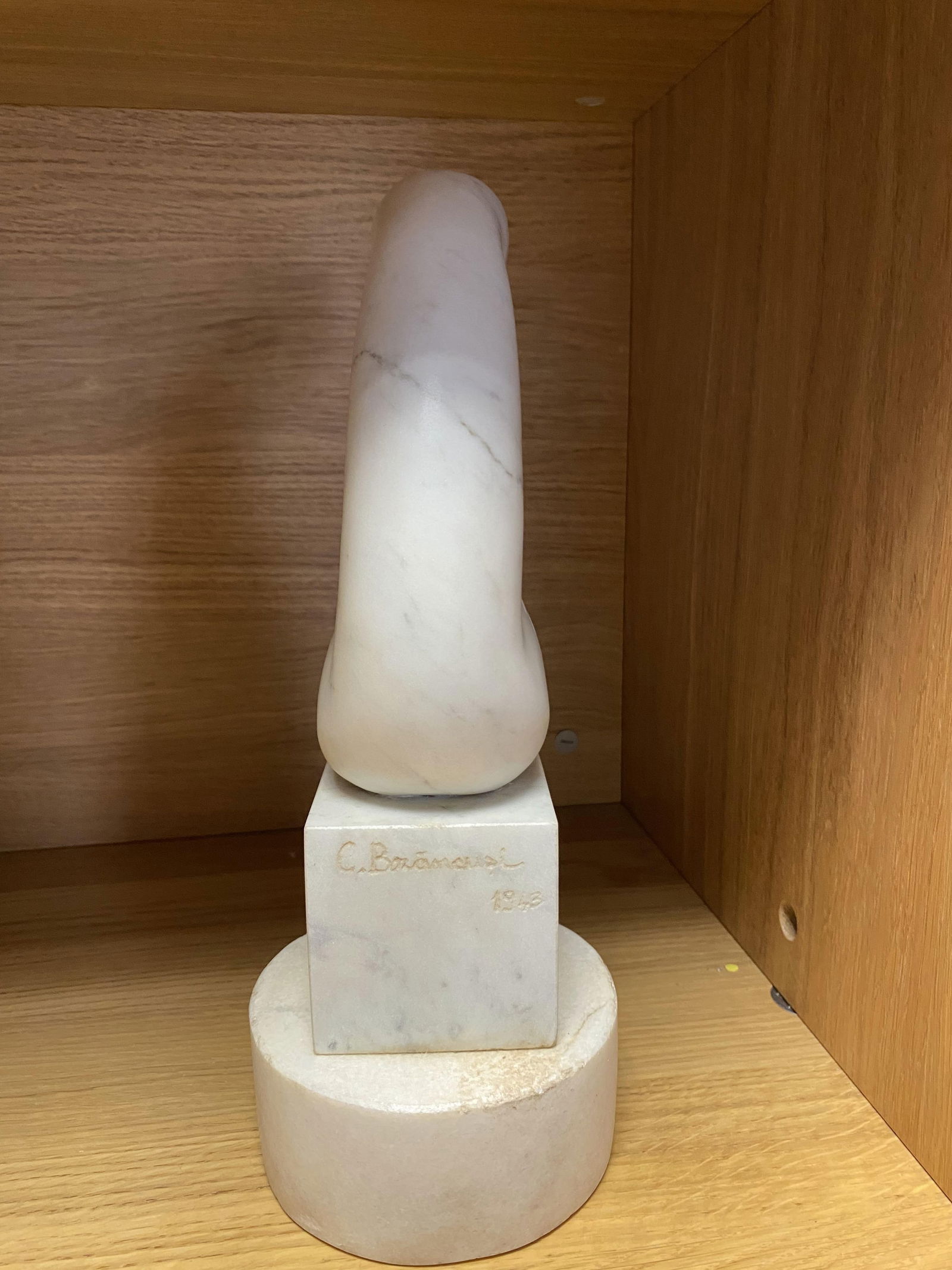 Constantin Brancusi (1876-1957) (After ) Marble Art Sculpture Signed And Dated 1943 - 4