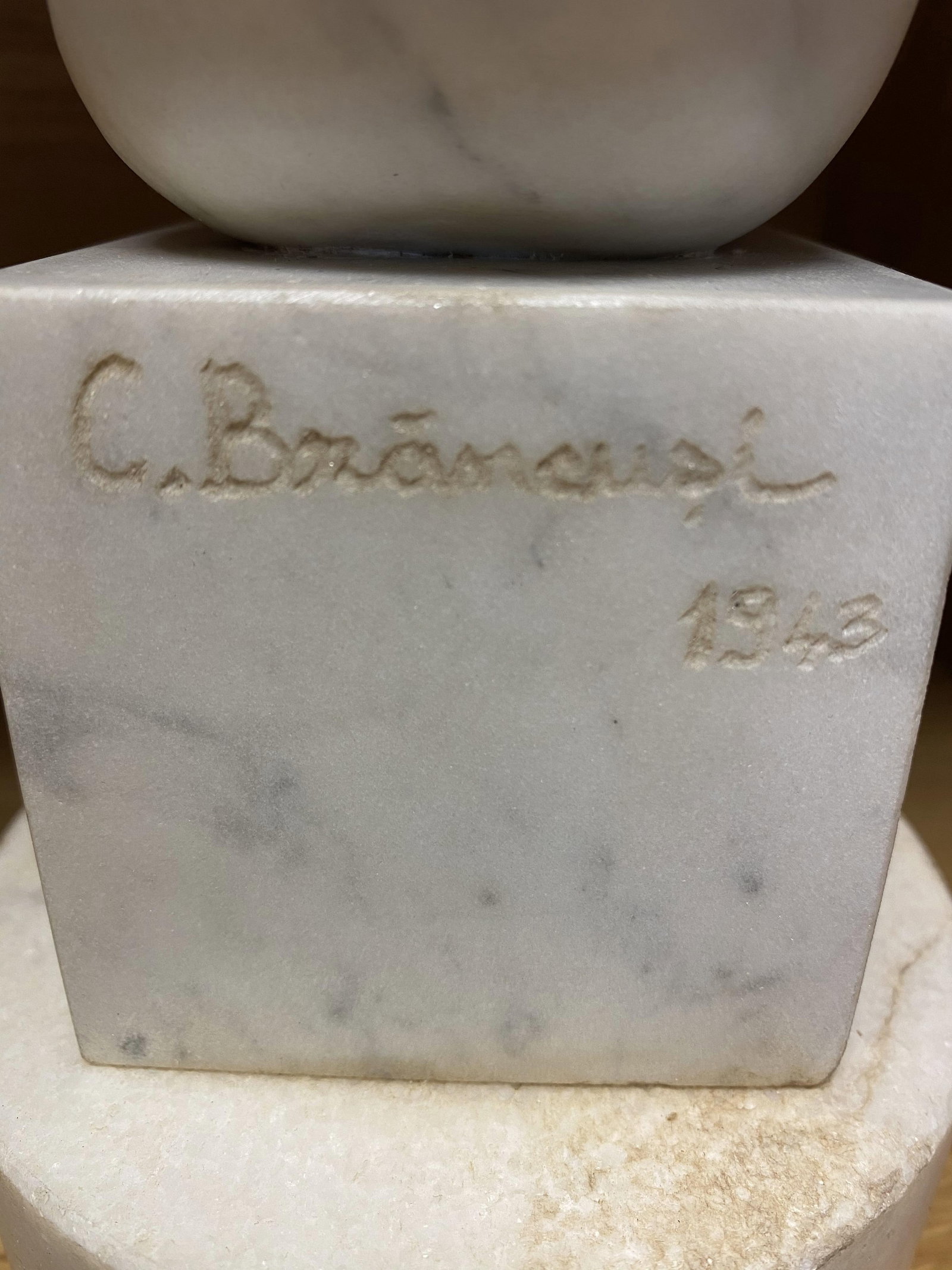 Constantin Brancusi (1876-1957) (After ) Marble Art Sculpture Signed And Dated 1943 - 6