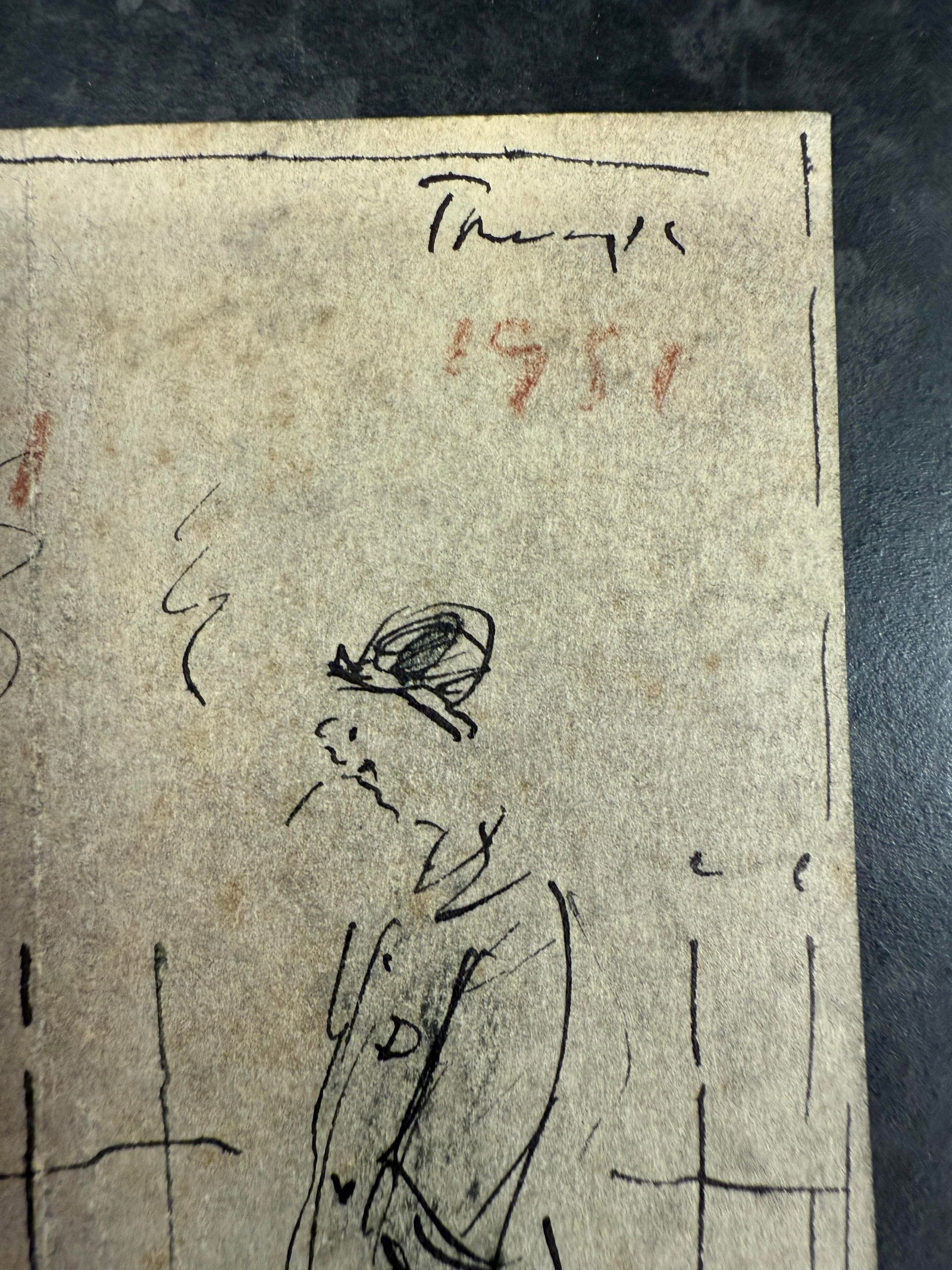 Laurence Stephen Lowry, 1951, Original, Drawing, Hand Signed, - 4