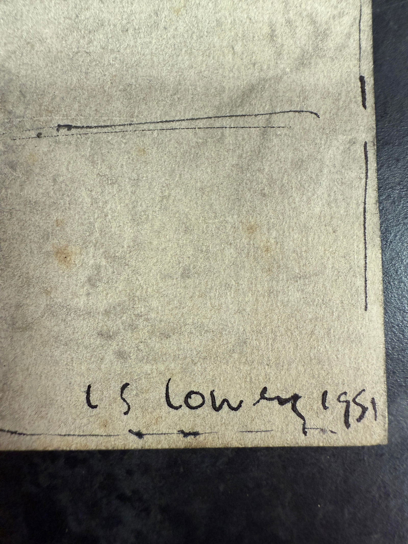 Laurence Stephen Lowry, 1951, Original, Drawing, Hand Signed, - 5