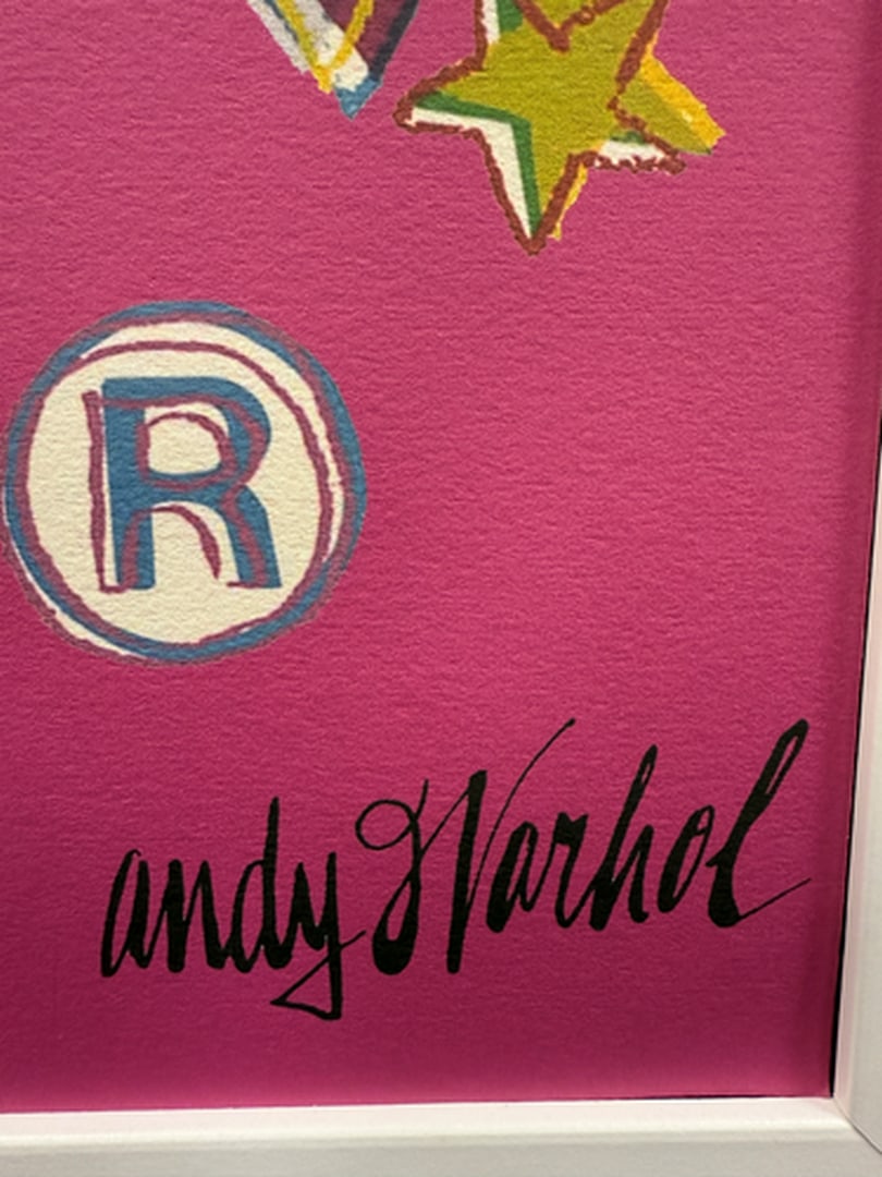 ANDY WARHOL RARE 1986 LMD ED LARGE FINE ART LITHOGRAPH PRINT~(23 1/2"""" W X 23 5/8"""" H) - 2