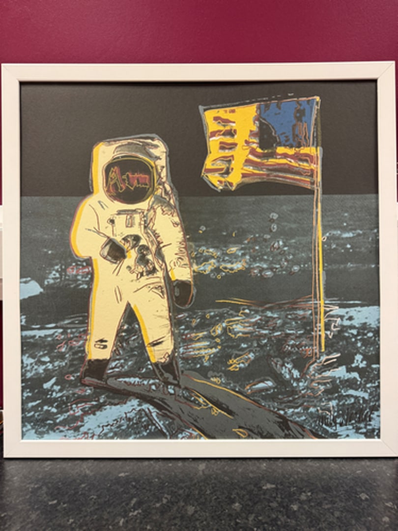 ANDY WARHOL RARE 1986 LMD ED LARGE FINE ART LITHOGRAPH PRINT~(23 1/2"""" W X 23 5/8"""" H): ANDY WARHOL RARE 1986 LMD ED LARGE FINE ART LITHOGRAPH PRINT~(23 1/2" W X 23 5/8" H) THE PRINT IS SIGNED IN THE PLATE, HAND NUMBERED FROM THE EDITION OF 2400, CMOA STAMP ON THE REVERSE BACK SIDE. IT F