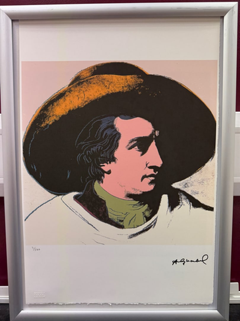 ANDY Warhol, Original, Print, Limited edition, Plate signed: Andy Warhol edition Arabic numbering - numbering 100 copies - Approximate dimensions of the sheet 57.3 x 38.4 cm - INTONSO / IRREGULAR SHEET on 4 sides, weight between 180/210 - Watermark on Arches Fr