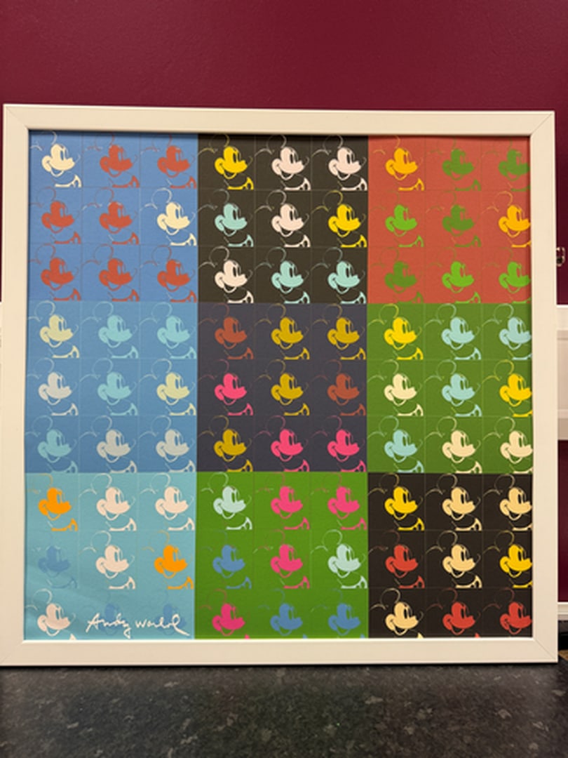 ANDY WARHOL RARE 1986 LMD ED LARGE FINE ART LITHOGRAPH PRINT~(23 1/2"""" W X 23 5/8"""" H): ANDY WARHOL RARE 1986 LMD ED LARGE FINE ART LITHOGRAPH PRINT~(23 1/2" W X 23 5/8" H) THE PRINT IS SIGNED IN THE PLATE, HAND NUMBERED FROM THE EDITION OF 2400, CMOA STAMP ON THE REVERSE BACK SIDE. IT F