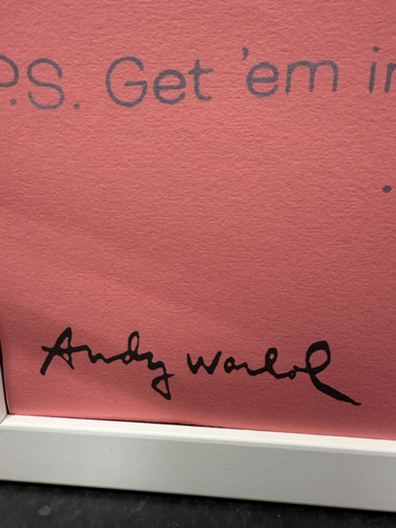 ANDY WARHOL RARE 1986 LMD ED LARGE FINE ART LITHOGRAPH PRINT~(23 1/2"""" W X 23 5/8"""" H) - 2