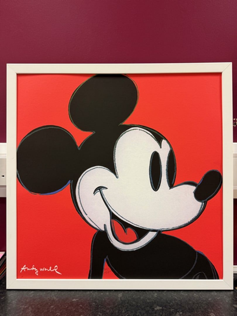 ANDY WARHOL RARE 1986 LMD ED LARGE FINE ART LITHOGRAPH PRINT~(23 1/2"""" W X 23 5/8"""" H): ANDY WARHOL RARE 1986 LMD ED LARGE FINE ART LITHOGRAPH PRINT~(23 1/2" W X 23 5/8" H) THE PRINT IS SIGNED IN THE PLATE, HAND NUMBERED FROM THE EDITION OF 2400, CMOA STAMP ON THE REVERSE BACK SIDE. IT F