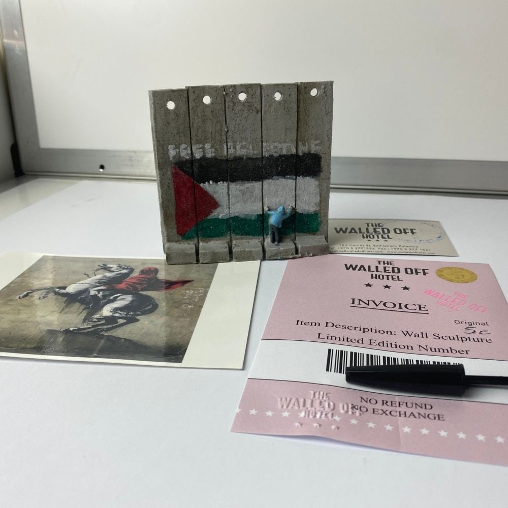 The Walled Off Hotel- Banksy, Wall Section, Original, Limited Edition, - 3