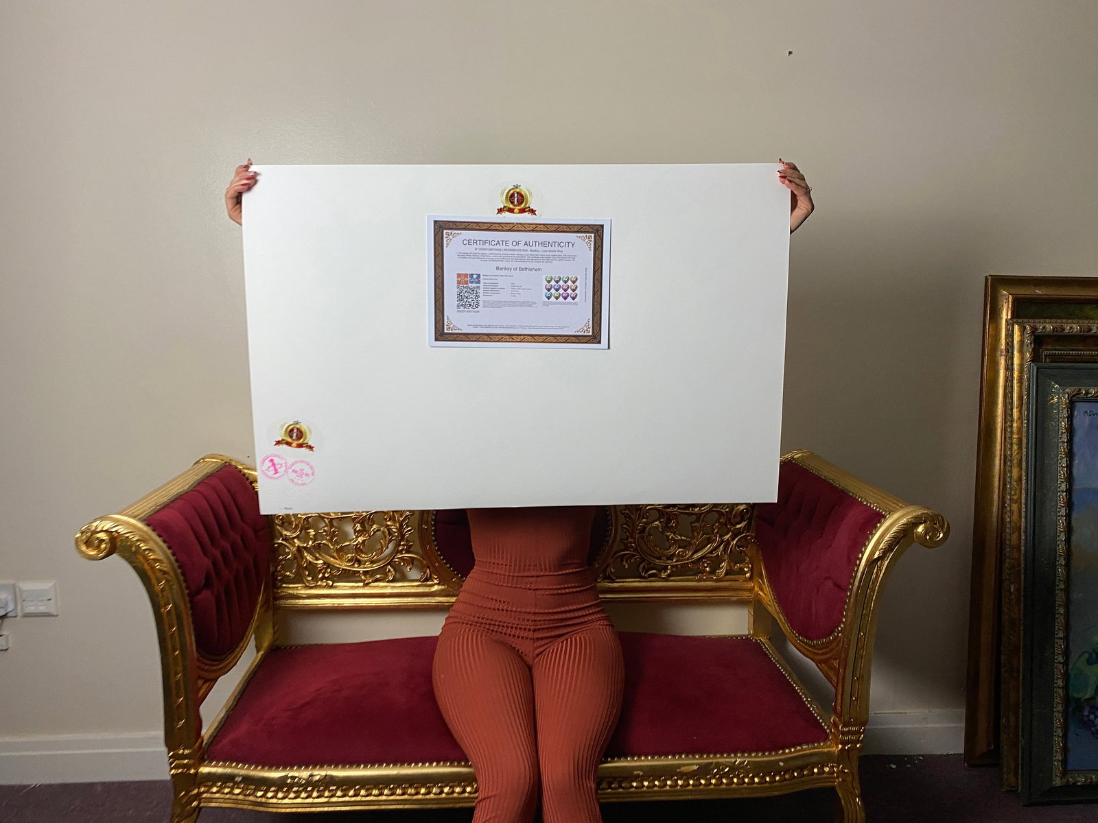 Banksy, In the manner of”, COA. Walled Off Hotel, Original, Limited Edition. Signed. Numbered. - 5