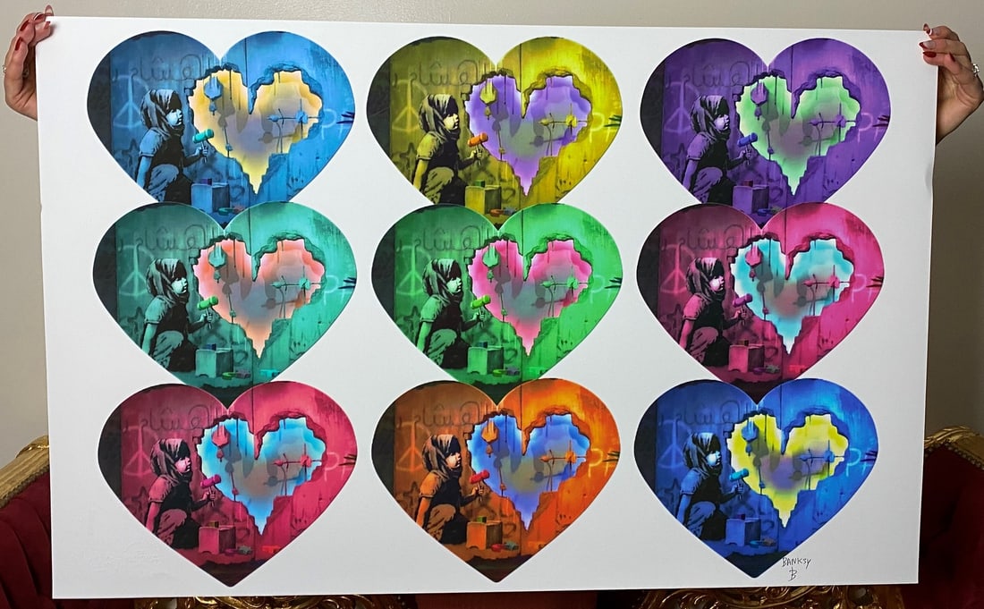 Banksy, In the manner of”, COA. Walled Off Hotel, Original, Limited Edition. Signed. Numbered.: Direct from the walled of Hotel Art Gallery UK, Limited Edition Prints. Please note all artworks here are created by our local artist and NOT by artist Banksy himself. This artwork