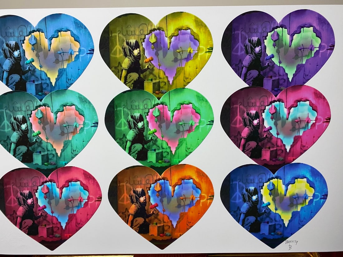 Banksy, In the manner of”, COA. Walled Off Hotel, Original, Limited Edition. Signed. Numbered. - 2