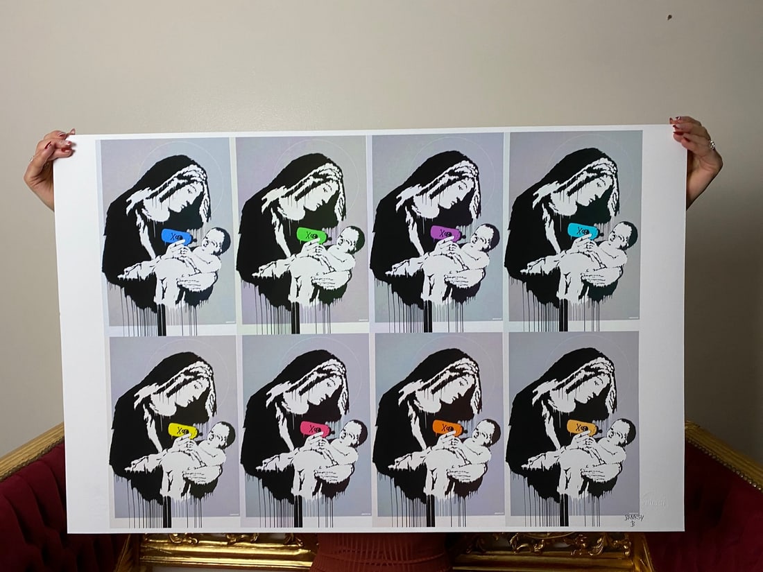 Banksy, In the manner of”, COA. Walled Off Hotel, Original, Limited Edition. Signed. Numbered.:  Direct from the walled of Hotel Art Gallery UK, Limited Edition Prints. Please note all artworks here are created by our local artist and NOT by artist Banksy himself. This a