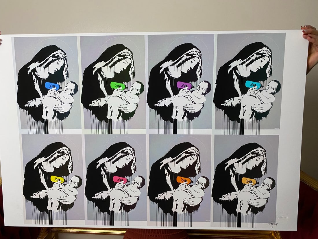 Banksy, In the manner of”, COA. Walled Off Hotel, Original, Limited Edition. Signed. Numbered. - 2