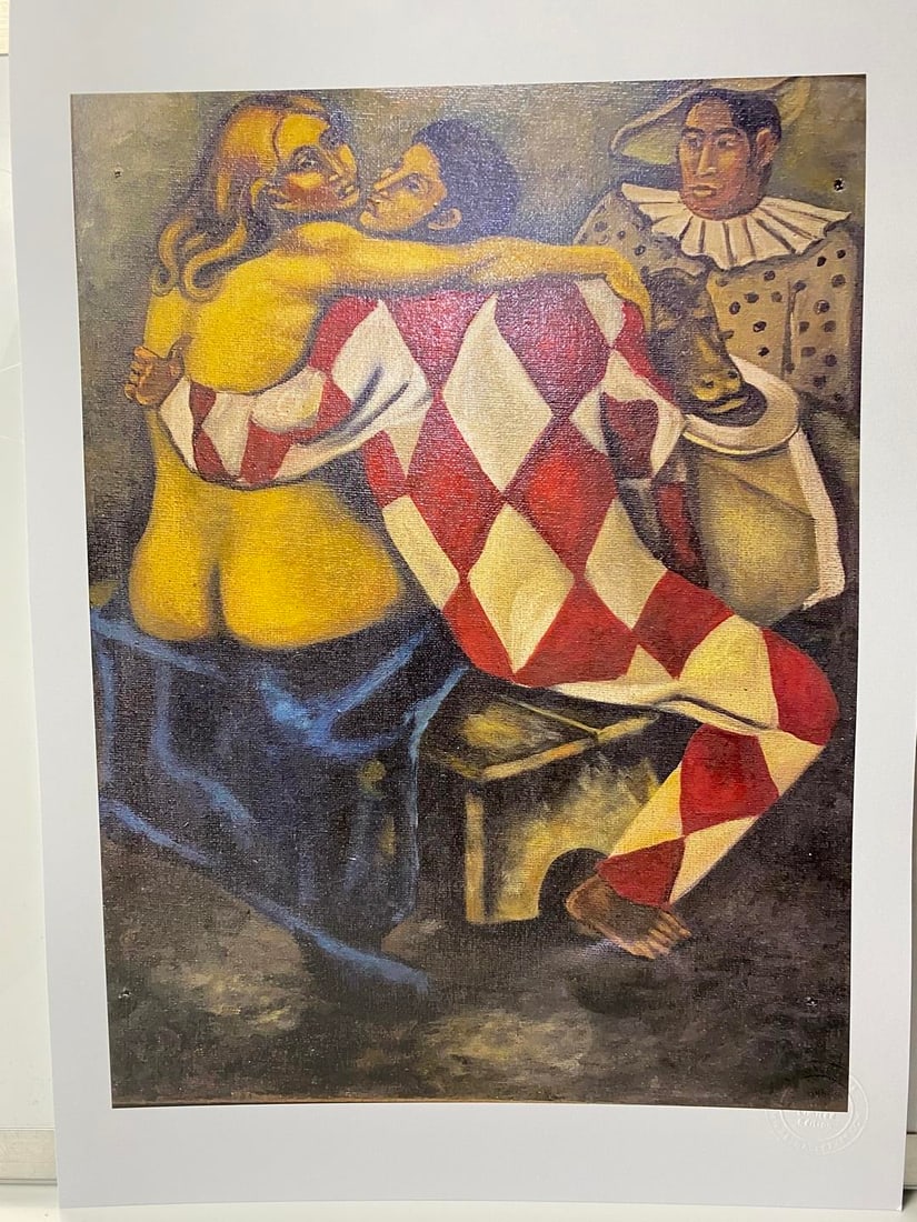 Picasso, 1905 Man and Women, Signed In Print: Picasso, 1905 Man and Women, Signed In PrintSigned In Print Limited Edition Print Digital print Solid Finishing: Classic (300gsm)Limited Edition of 2500 Numbered and Stamped Sizes- 32cm x 45cm Art