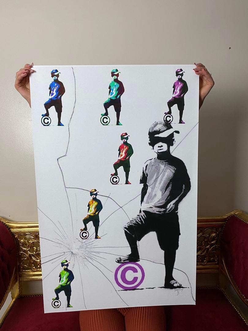 Banksy, In the manner of”, COA. Walled Off Hotel, Original, Limited Edition. Signed. Numbered.: Direct from the walled of Hotel Art Gallery UK, Limited Edition Prints. Please note all artworks here are created by our local artist and NOT by artist Banksy himself. This artwork w