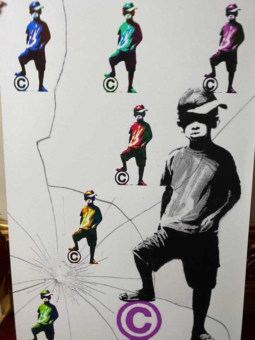 Banksy, In the manner of”, COA. Walled Off Hotel, Original, Limited Edition. Signed. Numbered. - 2