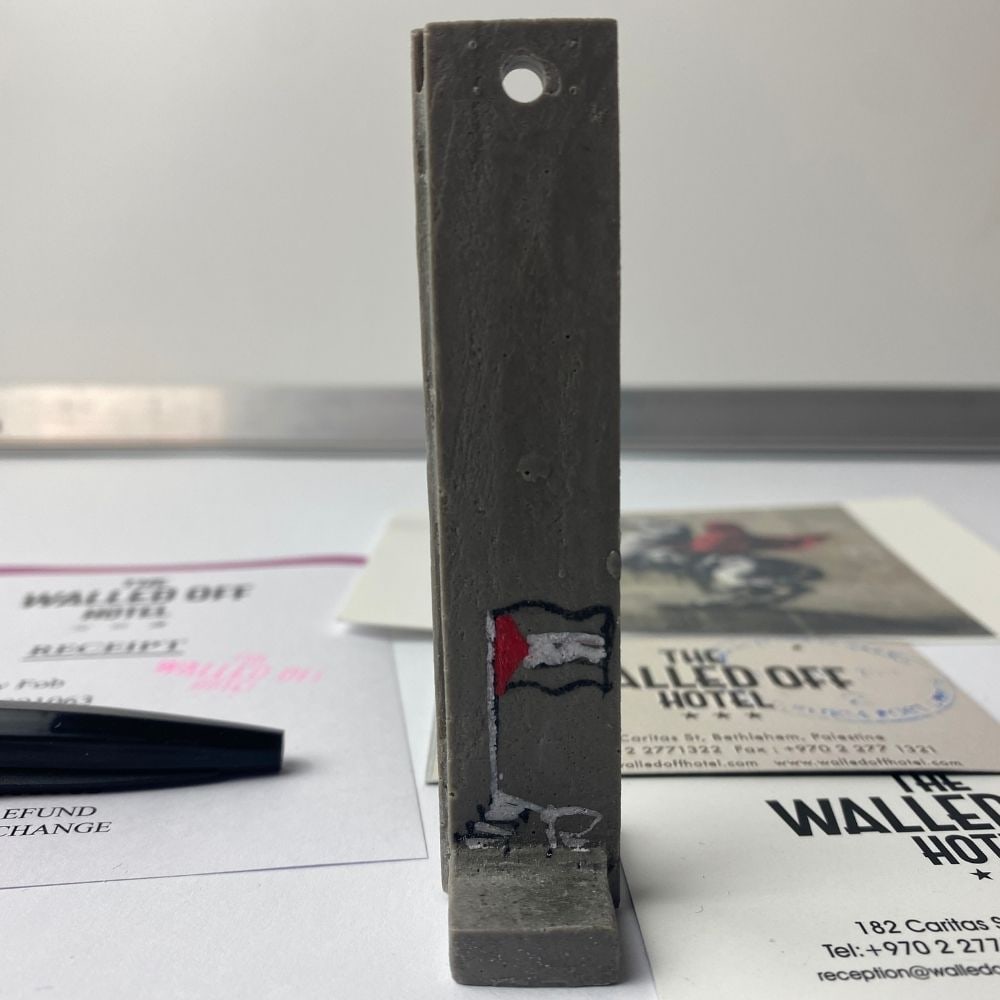 The Walled Off Hotel, Banksy, key Fob Sculpture. Original, Limited Edition, - 6