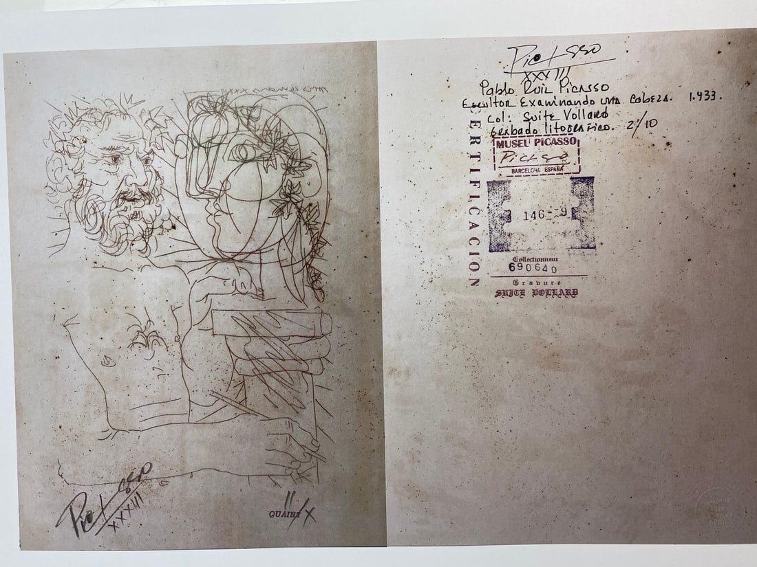 Pablo Picasso, Original Print, Limited Edition, Gallery Seal, Stamped, - 2