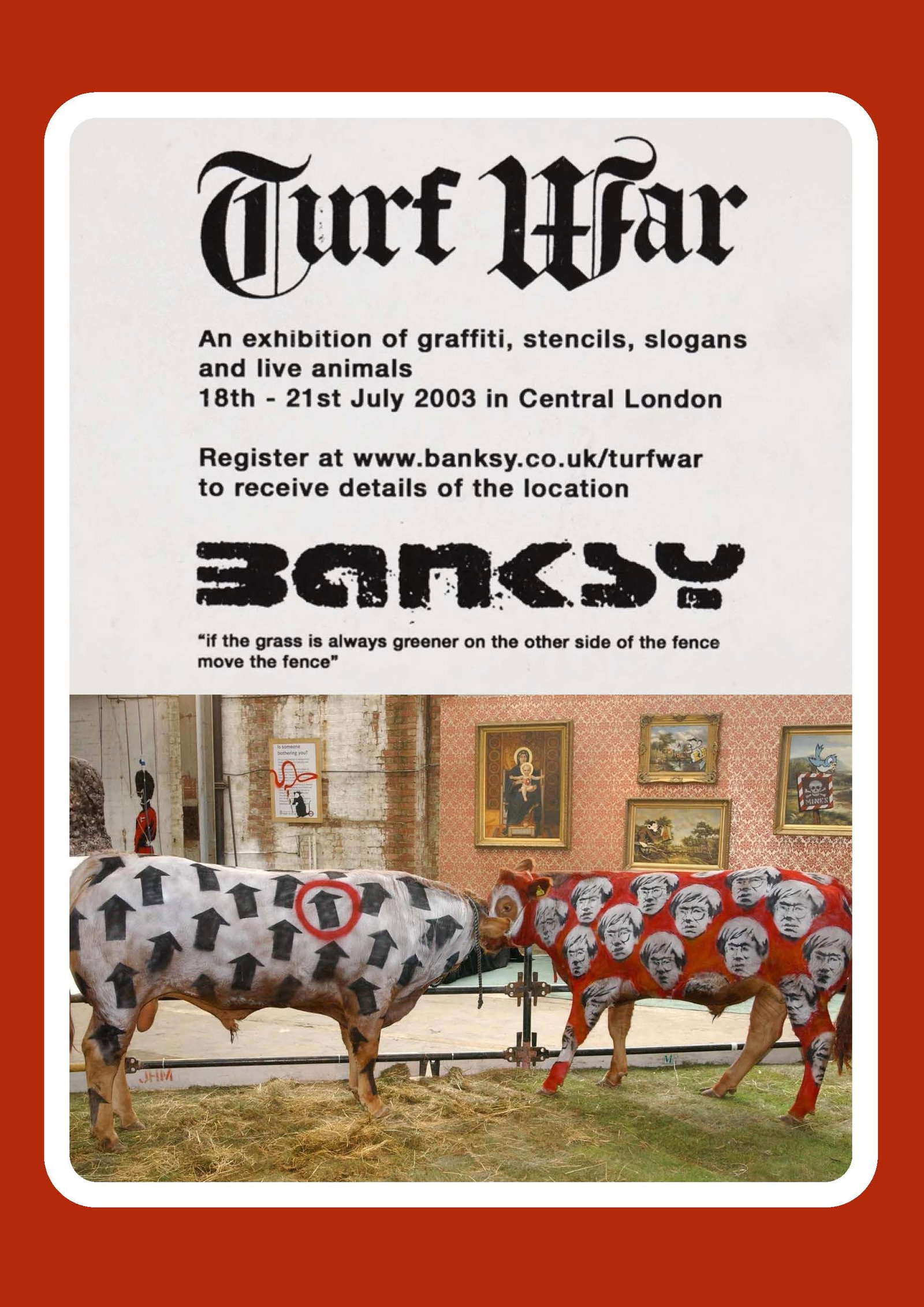 Banksy- Turf War Poster- Banksy Bull Fight-D2 (1 of 1)