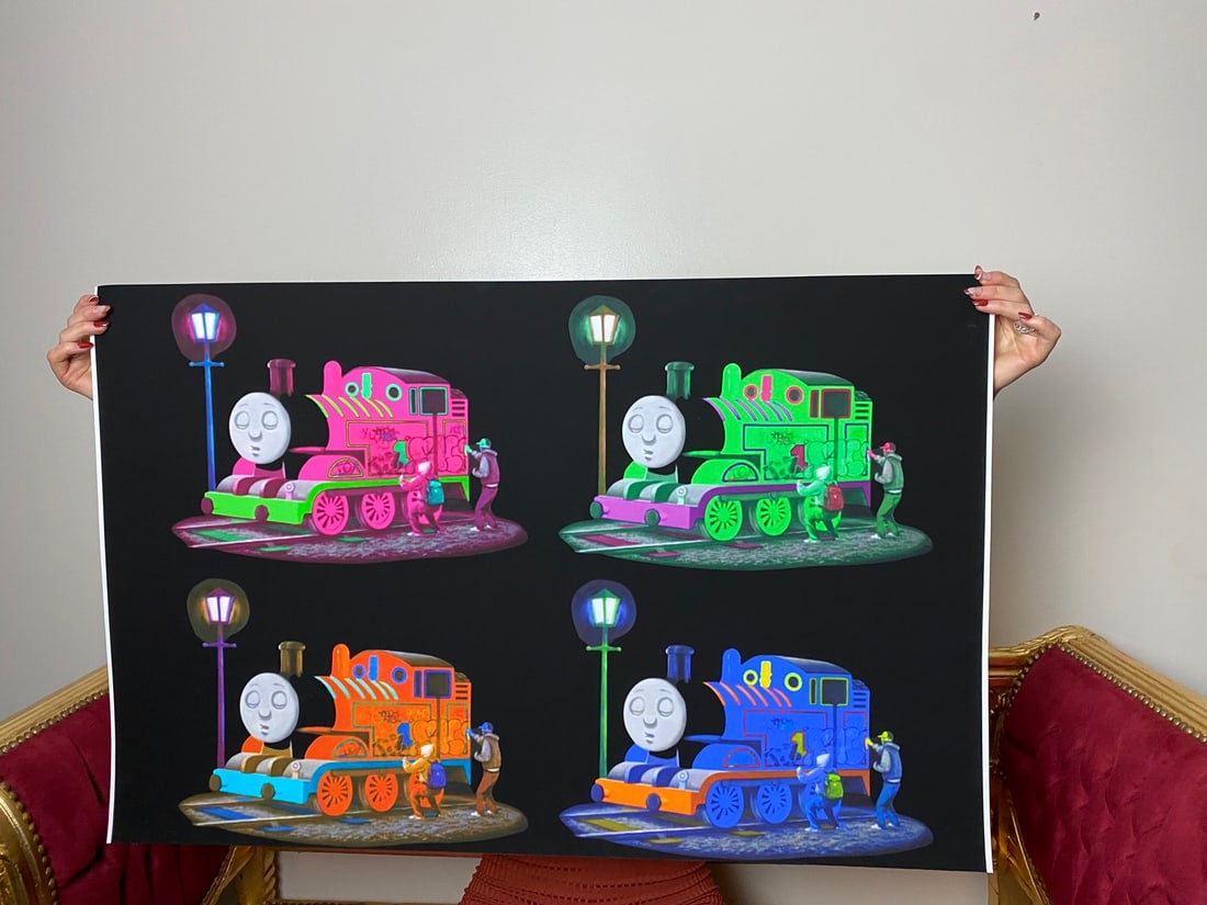 Banksy, In the manner of”, COA. Walled Off Hotel, Original, Limited Edition. Signed. Numbered: Banksy, In the manner of”, COA. Walled Off Hotel, Original, Limited Edition. Signed. Numbered Direct from the walled of Hotel Art Gallery UK, Limited Edition Prints. 