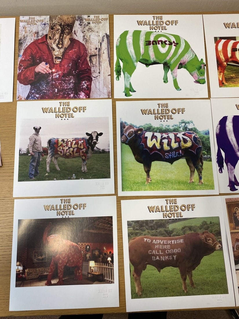 Banksy, The Walled Off Hotel, Limited Edition, Original Print. Full Set, (1 of 3)