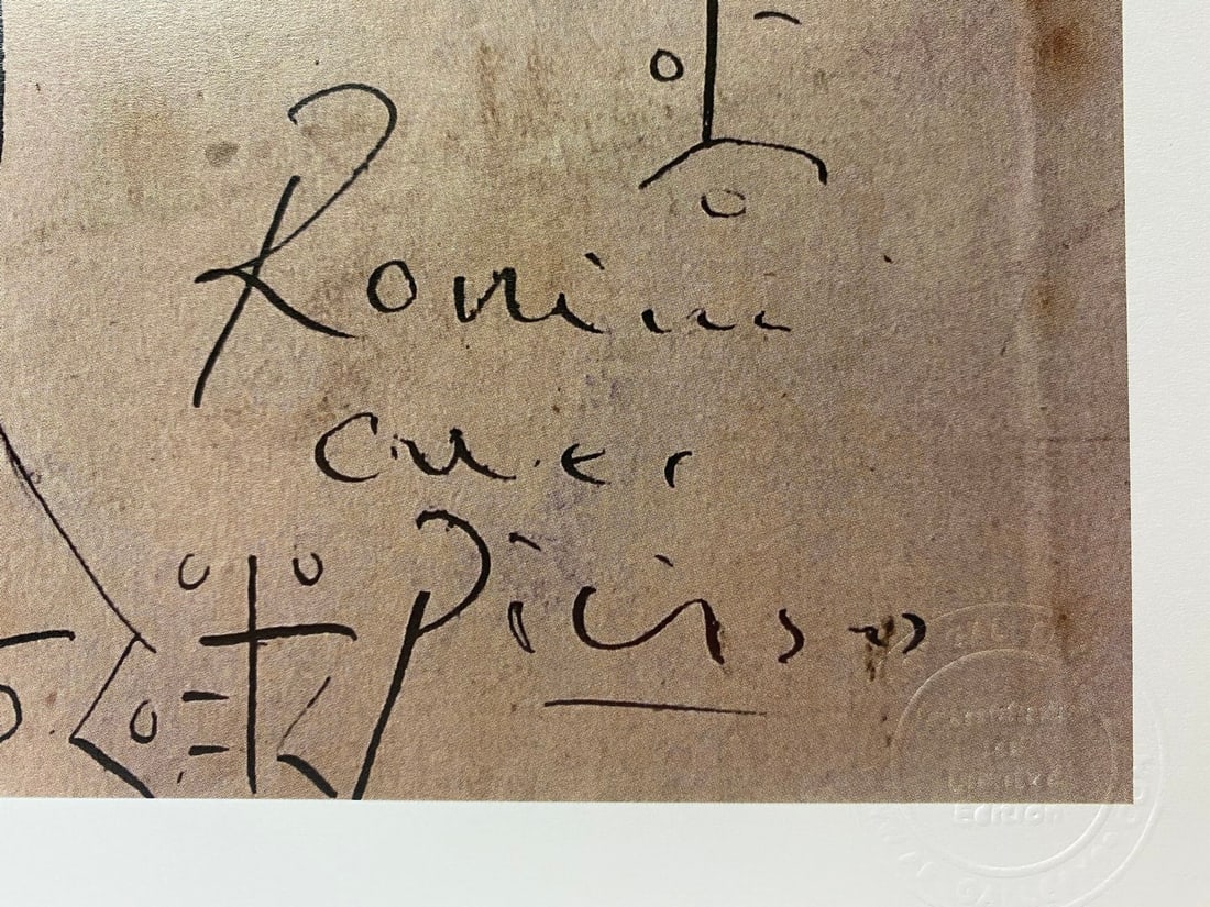 Pablo Picasso, Original Print, Limited Edition, Gallery Seal, Stamped, - 9