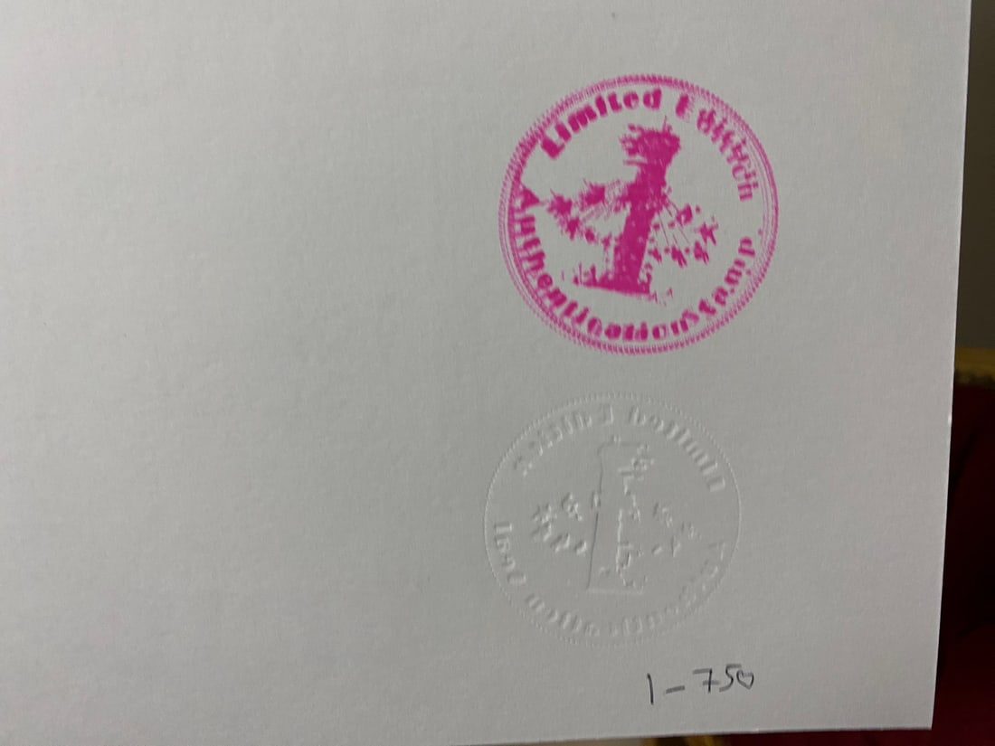 Banksy, In the manner of”, COA. Walled Off Hotel, Original, Limited Edition. Signed. Numbered. - 9