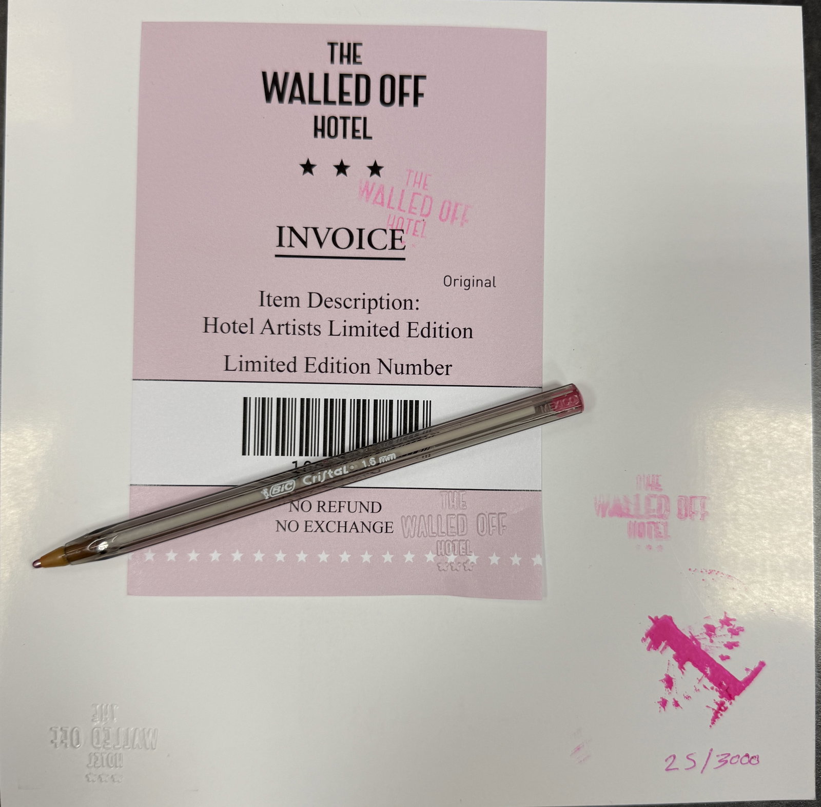 The Walled Off Hotel, Art Gallery, Limited Edition, Original Print. - 4