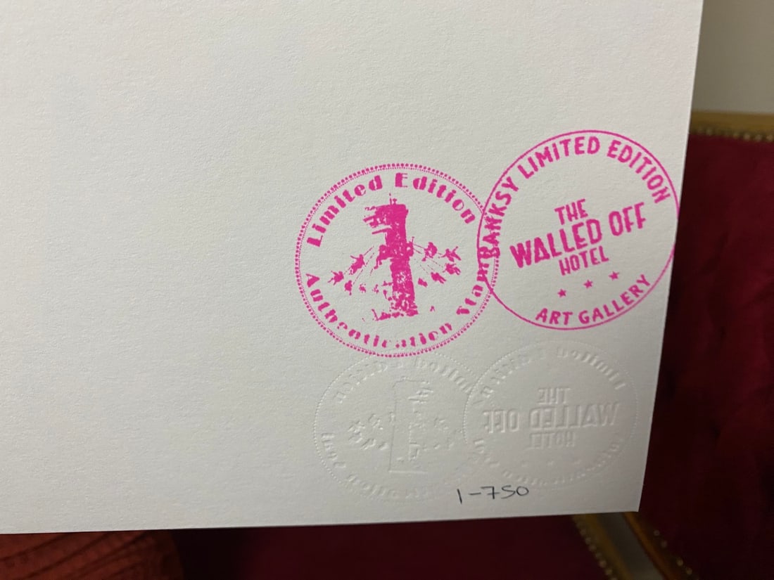 Banksy, In the manner of”, Banksy B, Original, Limited Edition, Print, Signed, Certificate, - 5
