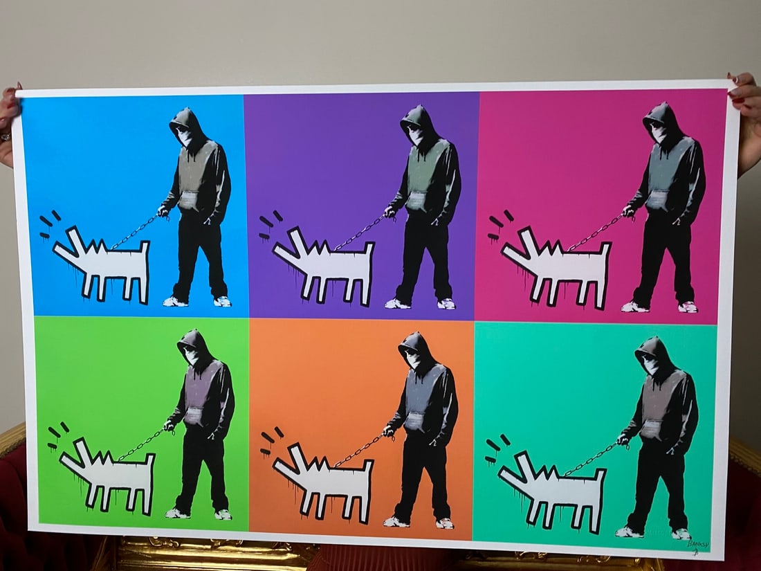 Banksy, In the manner of”, COA. Walled Off Hotel, Original, Limited Edition. Signed. Numbered (1 of 7)