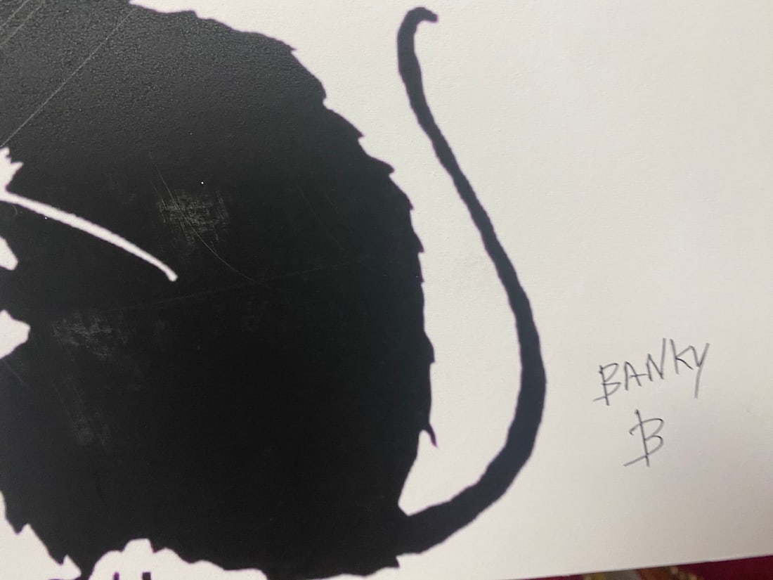 Banksy, In the manner of”, COA. Walled Off Hotel, Original, Limited Edition. Signed. Numbered. - 2