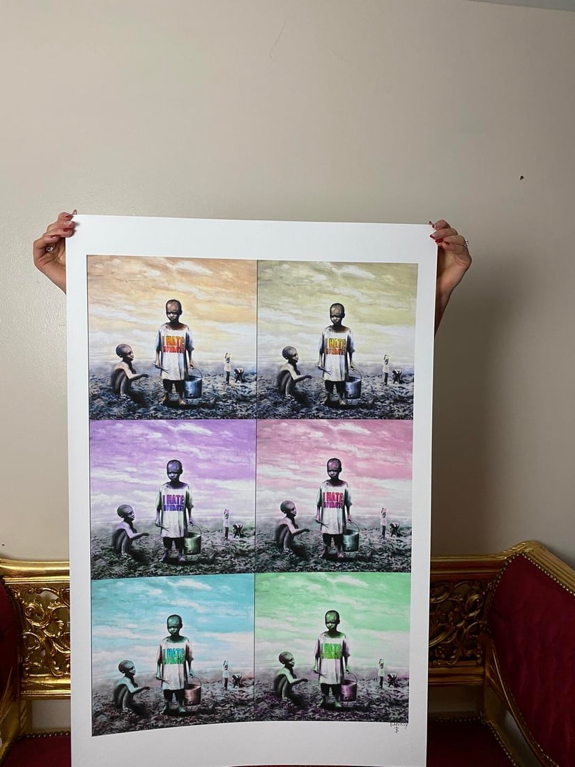 Banksy, In the manner of”, Walled Off Hotel, COA, Original, Limited Edition. Signed. Numbered - 2