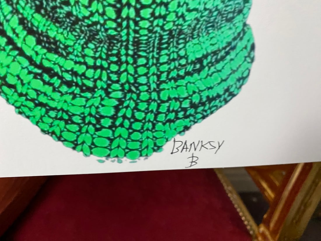 Banksy, In the manner of”, COA. Walled Off Hotel, Original, Limited Edition. Signed. Numbered. - 6