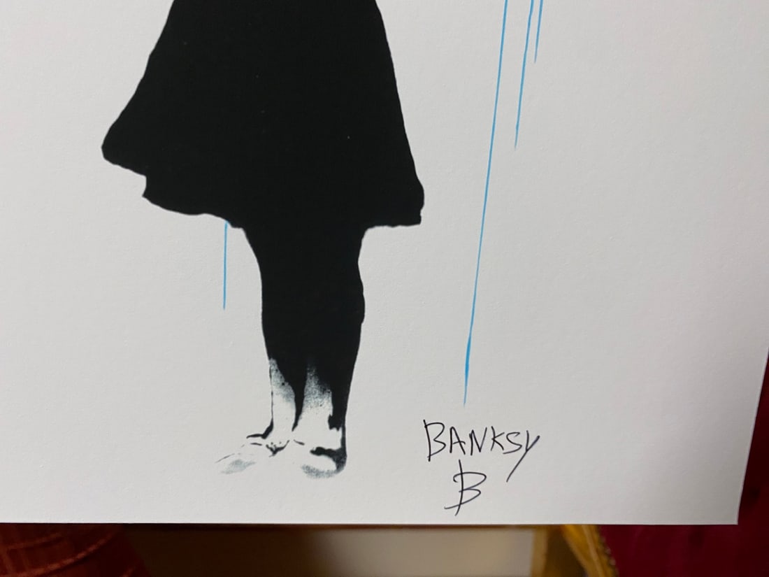 Banksy, In the manner of”, COA. Walled Off Hotel, Original, Limited Edition. Signed. Numbered. - 3