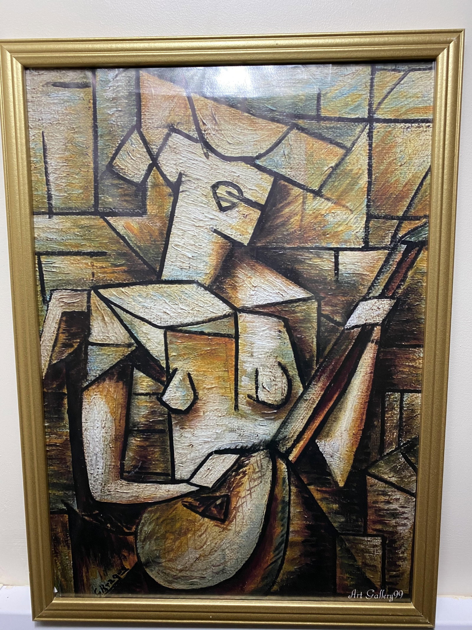 Georges Braque, (After) Original Poster ,Gallery99 Limited Edition Plate Signed,: Georges Braque, (After) Original Poster ,Gallery99 Limited Edition Plate Signed,printed on a glossy paper, measurements, 420 x 594 mm with watermark seal and stamp on the back from art gallery99