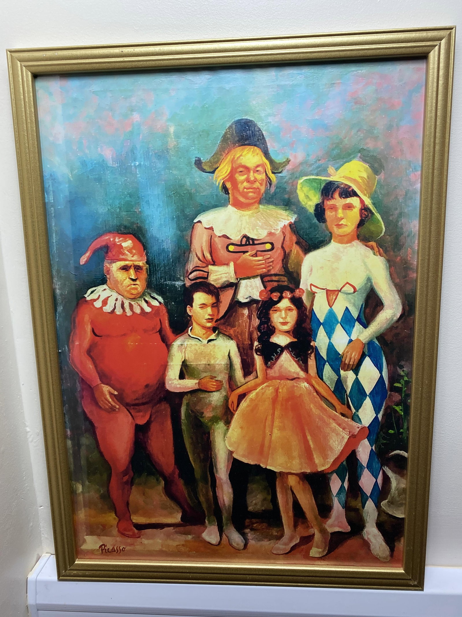 Picasso, Original Poster,Gallery99 Limited Edition,: Picasso girl with Clown 1905 Limited Edition Poster printed on a glossy paper, measurements, 420 x 594 mm with watermark seal and stamp on the back from art gallery99 private collection. Please