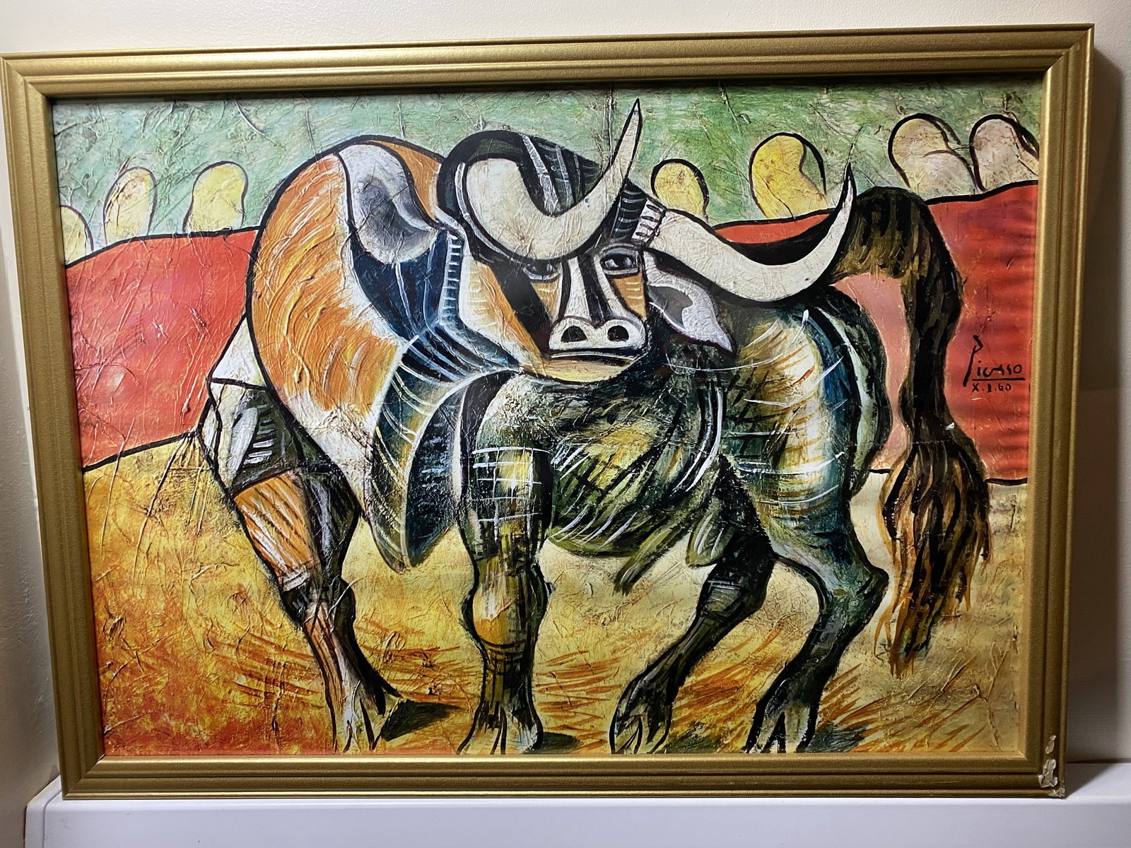 Picasso, Original Poster,Gallery99 Limited Edition,: Picasso, Bull fight 1960, Limited edition poster, printed on a glossy paper, measurements, 420 x 594 mm with watermark seal and stamp on the back from art gallery99 private collection. Please no
