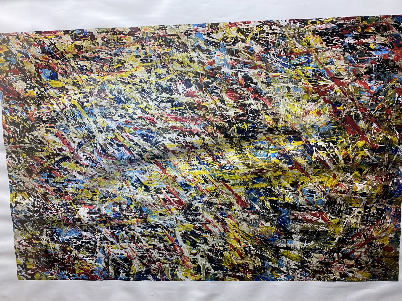 Jackson Pollock, (After )Original Poster,Gallery99 Limited Edition Plate Signed, - 2