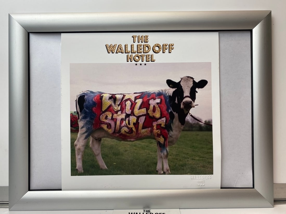 The Walled Off Hotel, Limited Edition, Original Print.: 2022 Walled Off Hotel Artist Print on paper, Solid Finishing: Classic (250 gsm gloss) Limited Edition of 3000 Numbered and Stamped / seal Sizes- 21cm X 21cm The Walled O