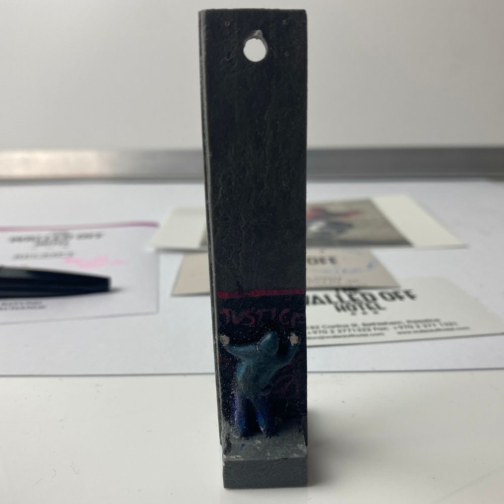 The Walled Off Hotel, Banksy, key Fob Sculpture. Original, Limited Edition, - 3