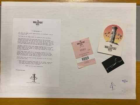 The Walled Off Hotel Poster-Banksy- Flower Throw- D2 - 4